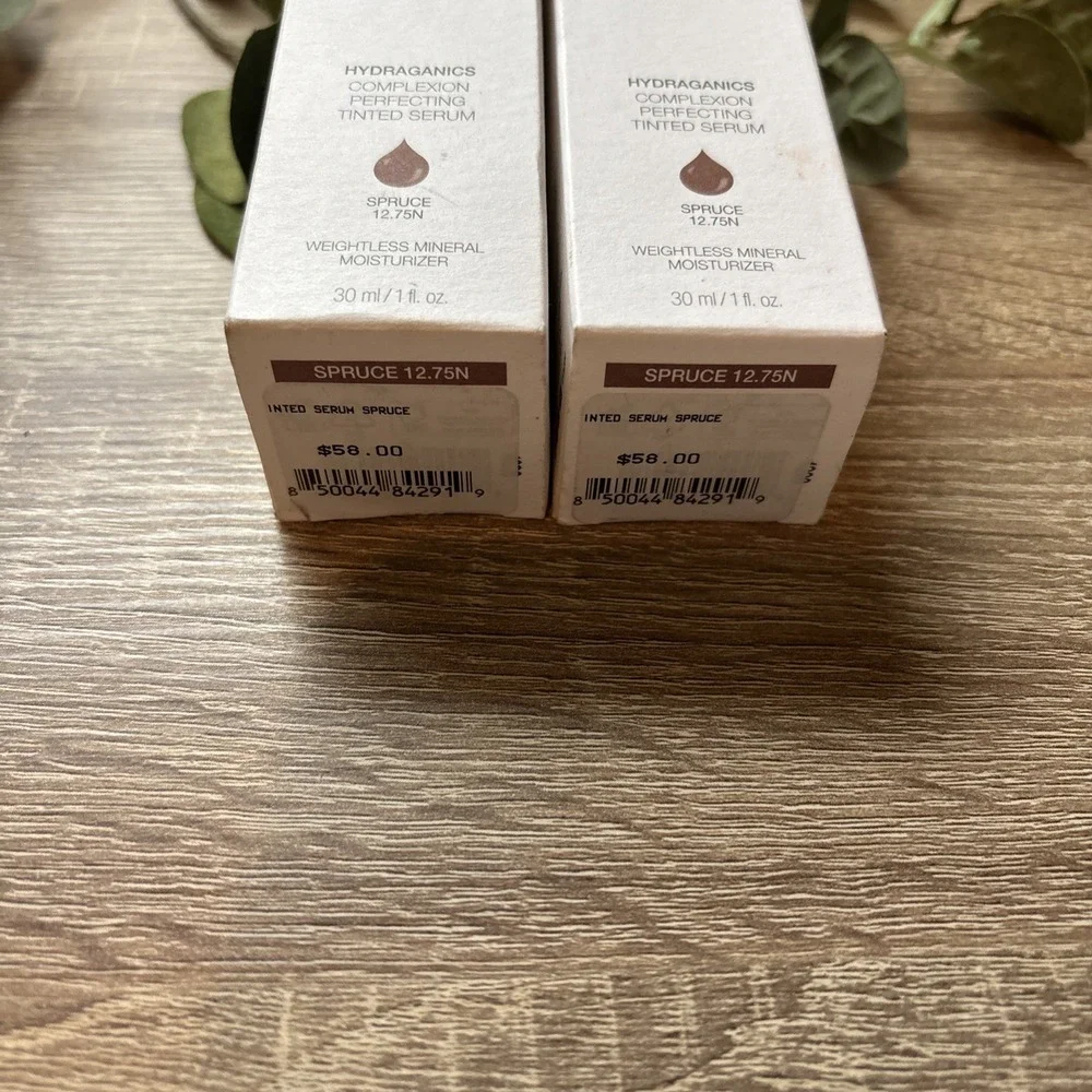 NEW LOT OF 2 OGEE Hydraganics Complexion Perfecting Tinted Serum Spruce 1 fl oz